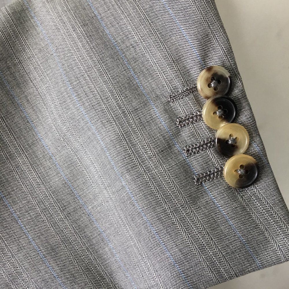 Ermenegildo Zegna Su Misura 15 Mil Mil 15 Gray Three Button Blazer Jacket 56 - Picture 7 of 12